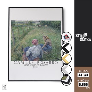 โปสเตอร์แต่งห้องสไตล์วินเทจ ภาพวาดของ Camille Pissarro สำหรับติดผนัง