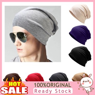 [B_398] Beanie Hat Double-layers Thin Stretchy Slouchy Baggy Warm Solid Color Spring Autumn Women Men Couple Skull Cap for Outdoor