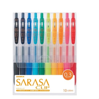 ZEBRA ซีบร้า SARASA CLIP JJH15-10CA 0.3 0.3 มม ชุดสี 10 สี st642