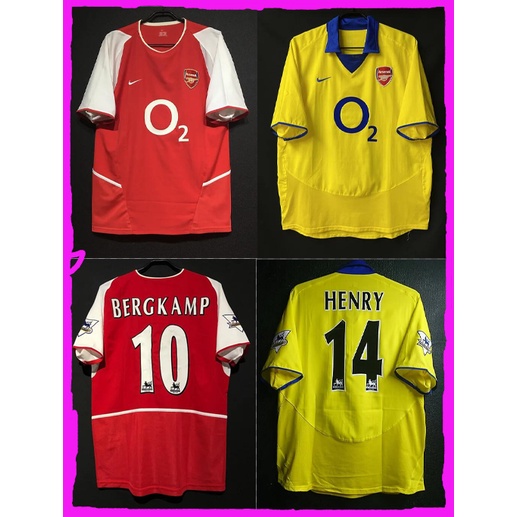 เสื้อยืด ลายทีมชาติฟุตบอล Gaopin 2003/2004 season Arsenal's ชุดเหย้า สไตล์เรโทร