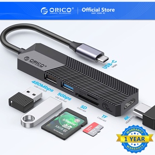 Orico ฮับ USB C type-c 6 in 1 4 5 6 พอร์ต HDMI USB 3.0 5gbps สําหรับ macbook（MDK）