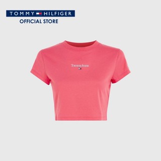 Tommy Hilfiger เสื้อครอปผู้หญิง รุ่น DW0DW15444 TJN - สีชมพู