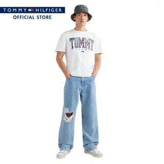 Tommy Hilfiger เสื้อยืดผู้ชาย รุ่น DM0DM15666 YBR - สีขาว