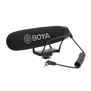 ไมโครโฟน Boya by-bm 2021 super cadioid microphone ไมโครโฟนติดหัวกล้อง ไมค์ติดหัวกล้อง ไมค์บันทึกเสียง ลดเสียงรบกวน