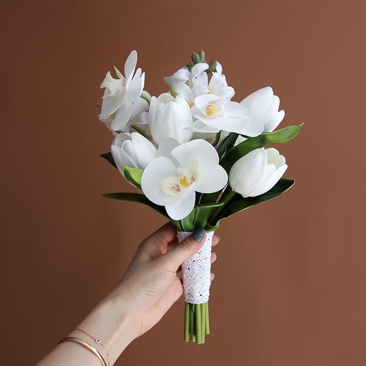 [พร้อมส่ง] ช่อดอกบัวจําลอง สไตล์ฝรั่งเศส สําหรับตกแต่งบ้าน