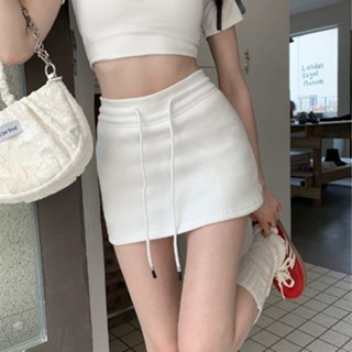 Casual skirt, elastic waist, A-line cut, light protection, side pockets. Summer fashion for women