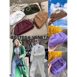 100% แบรนด์ใหม่แท้ Bottega Veneta / BV POUCH สีทึบหนังลูกวัวถือกระเป๋าถือกระเป๋าสะพายข้าง