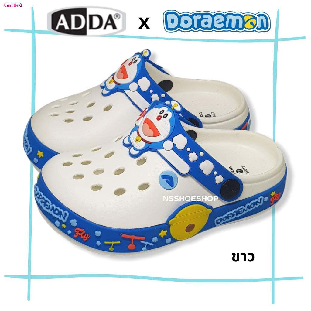สปอตสินค้าADDA รองเท้าหัวโตเด็ก โดราเอมอน CLOG ทรง Crocs ลิขสิทธิ์แท้ โดเรม่อน Doraemon รุ่น 55U17