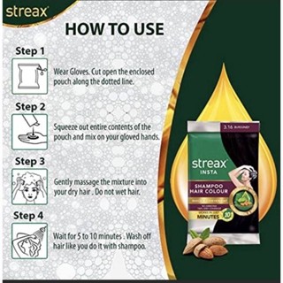 Streax Insta Shampoo แชมพูปิดผมหงอก ใน 5 นาที