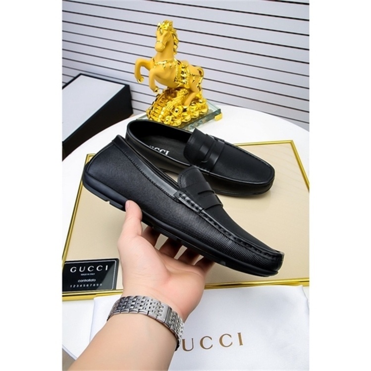 ✣✣❍【 Ready Stock 】 gucci_ Men s Shoes รองเท้าหนังลำลองผู้ชายหนังนิ่ม