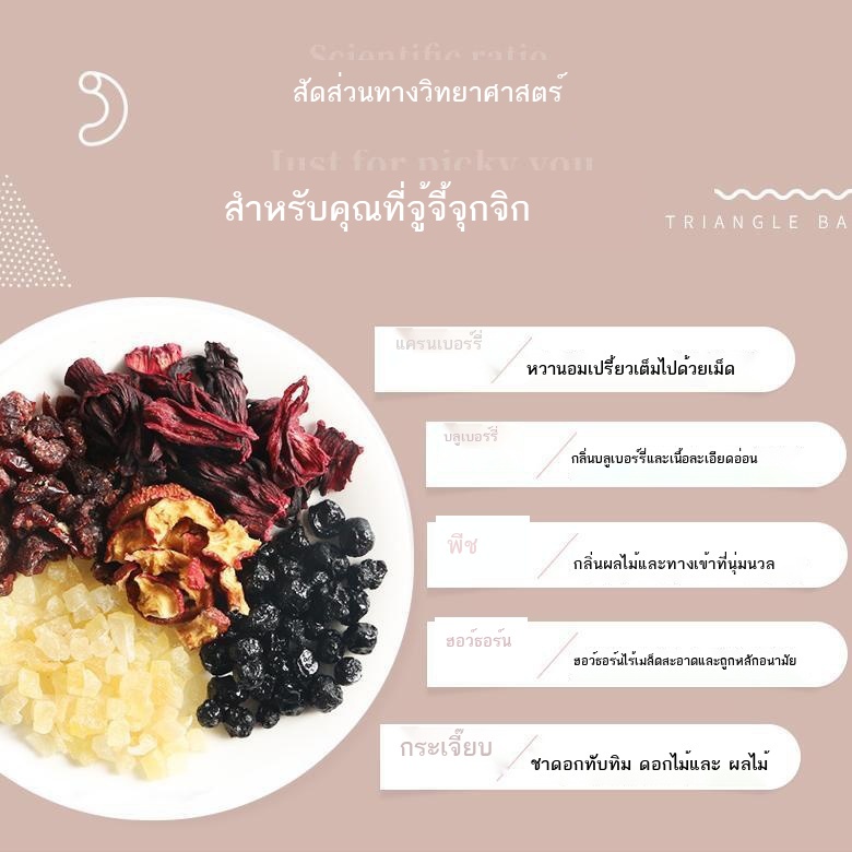 ▫⊕♦Zhongmin Fragrance Peach Oolong Tea White Peach Cranberry Fruit Tea Bag ถุงชาผลไม้ดอกไม้ กระเป๋าน