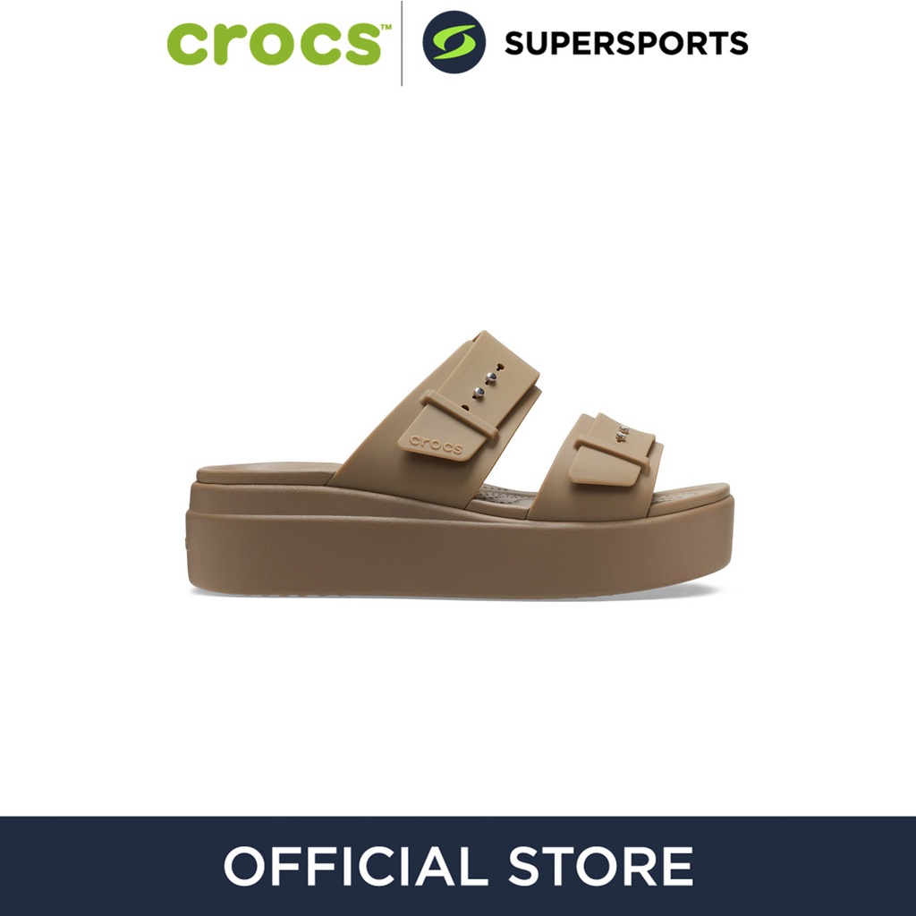 CROCS Brooklyn Buckle Low Wedge รองเท้าแตะผู้หญิง - crocs_officialstore ...