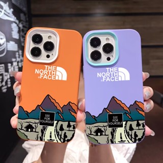 เคสโทรศัพท์มือถือ ซิลิโคน ลายภูเขา 3 in 1 สําหรับ iPhone 14Promax 13 12 11 7Plus 7 X Xs Max XR