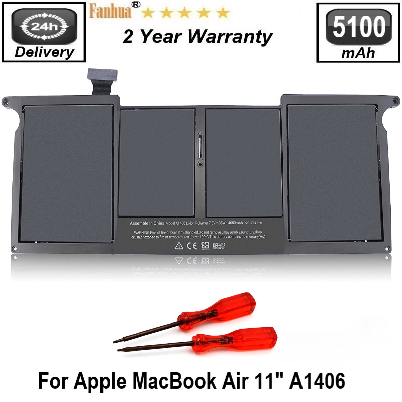 A1465 Battery A1406 A1370 A1495 Replacement Battery for MacBook Air 11 inch (Mid 2011 2012 2013 Earl