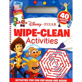 BBW หนังสือ Wipe Clean Disney หนังสือกิจกรรม เขาวงกต จับคู่ วาดรูป