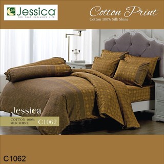 Jessica ผ้าปู 6 ฟุต | ผ้าปูที่นอน (ไม่รวมผ้านวม) Cotton 100% พิมพ์ลาย กราฟฟิก C1062 #เจสสิกา เครื่องนอน ชุดผ้าปู