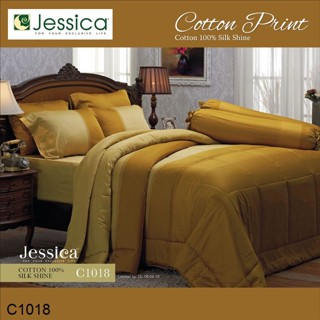 Jessica ผ้านวม 90 x 100 นิ้ว (ไม่รวมผ้าปูที่นอน) Cotton 100% พิมพ์ลาย กราฟฟิก C1018 #เจสสิกา ผ้าห่ม