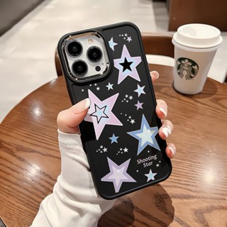 เคสโทรศัพท์มือถือ ซิลิโคน กรอบโลหะ ลายดาว แฟชั่น สําหรับ iphone 14ProMax 11 13 12 7Plus 8 X XS Max