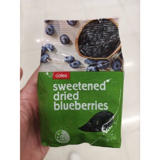 Coles Sweetened Dried Blueberries 130g.