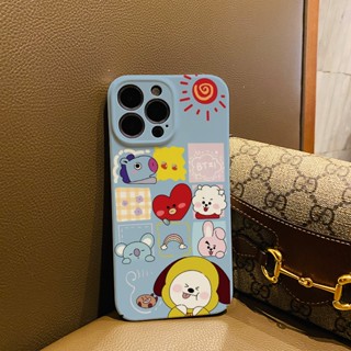 ฟิล์มแข็ง เคส iphone 14 pro Max 11 13 12 7Plus 8 X XS Max แฟชั่น BTS หัวใจ รัก เคสกันกระแทก