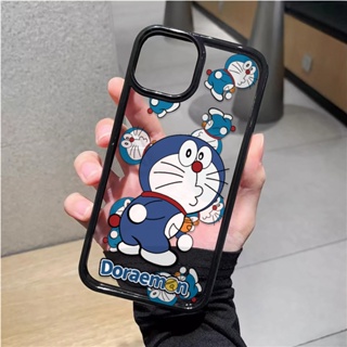 เคสโทรศัพท์มือถืออะคริลิคใส แบบแข็ง ลายการ์ตูนโดราเอมอนน่ารัก สําหรับ iphone 14 pro Max 11 13 12 7Plus 8 X XS Max