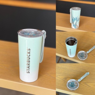 Starbucks แก้วน้ําสเตนเลส มีฉนวนกันความร้อน แบบพกพา ลายเทพีมหาสมุทร ครบรอบ 2022