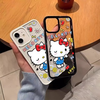 เคสโทรศัพท์มือถืออะคริลิคใส แบบแข็ง กันกระแทก ลายเฮลโลคิตตีน่ารัก สําหรับ iphone 14 Pro Max 11 13 12 7 Plus 8 X XS Max