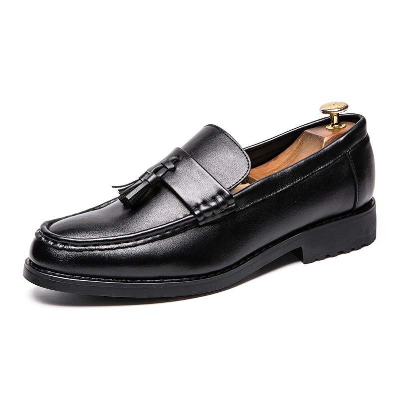 Tassel loafer รองเท้าหนังลําลอง สีดํา และสีน้ําตาล สําหรับผู้ชาย ไซซ์ 38-44
