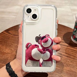 เคสโทรศัพท์มือถือ  XR ถึง 14Pro ใหม่ Strawberry Bear XR ถึง 13/14 รวมทุกอย่าง XR ถึง 13Pro รุ่น Ultimate นุ่ม