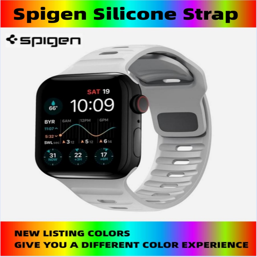 สายนาฬิกา applewatch Spigen สายซิลิโคนสำหรับ Apple Watch 49mm 45mm 44mm 41mm 40mm Series UItra 8 7 6 5 4 SE สายรัดข้อมือ