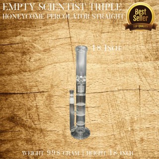 แจกันแก้ว Empty Scientist Triple Honeycomb Percolator Straight 18 Inch