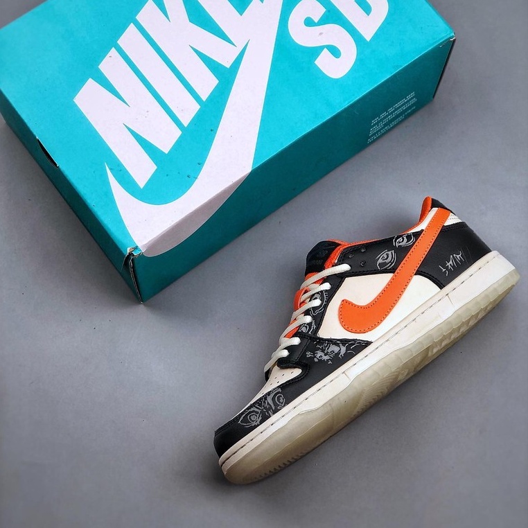 ✹✎♕✼รองเท้า N ike SB Dunk Low RM "Halloween" เรืองแสง ✅มีเก็บเงินปลายทาง SB40รองเท้าผ้าใบผู้ชาย nike