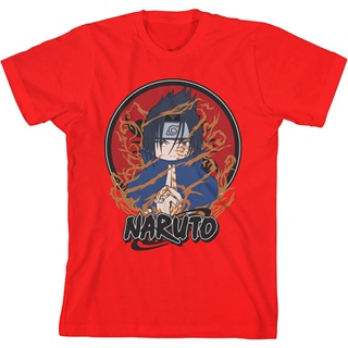 เสื้อยืดสีแดงของ Naruto Classic Sasuke Cursed Seal Boy