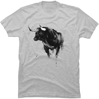 Design By Humans Mens Bull Shirt By Kdeuce T-shirt - - : เสื้อผ้า รองเท้า และเครื่องประดับ