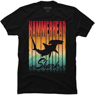 Design By Humans Mens Hammerhead Shark By Punsalan T-shirt - - : เสื้อผ้า รองเท้า และเครื่องประดับ