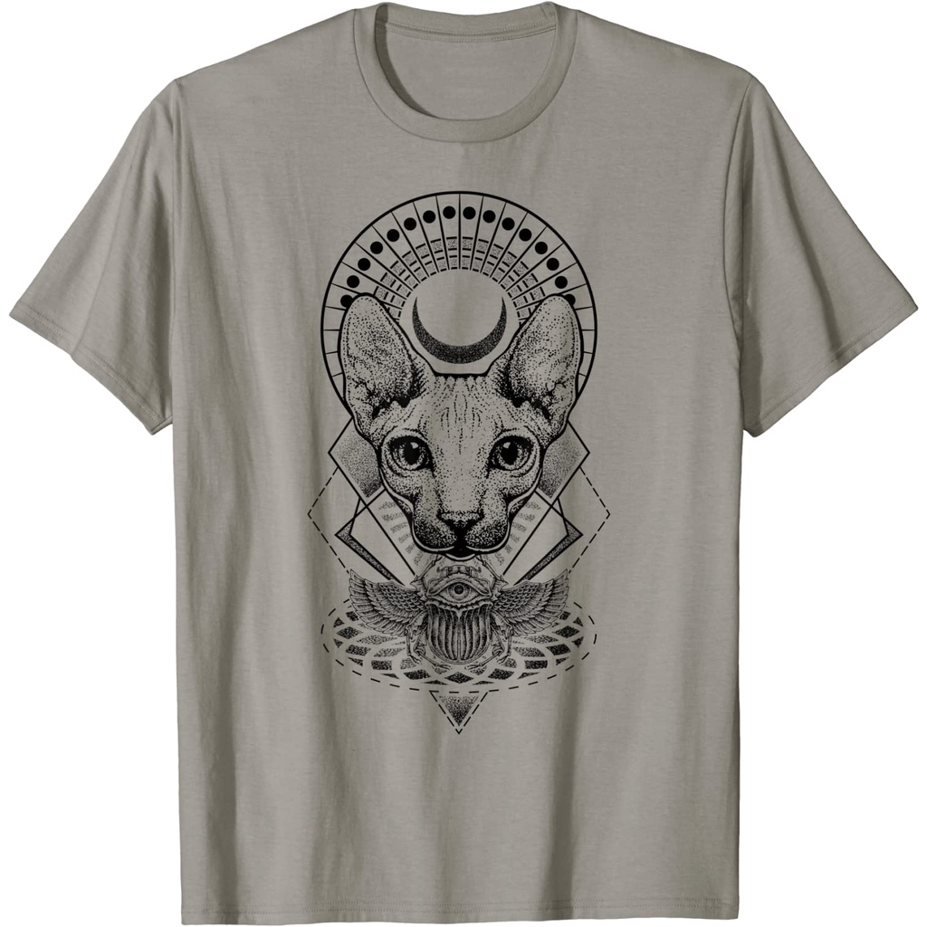 เสื้อยืด Bastet Egyptian Cat Goddess Mythology Gifts : เสื้อผ้า รองเท้า และเครื่องประดับ