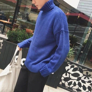 ❈♦☼ เสื้อคอเต่า เสื้อกันหนาวผู้ชายสไตล์ทันสมัย สีสันสวยงาม สวมใส่แบบหลวมๆ เนื้อผ้าไม่หนาใส่สบาย