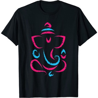 เสื้อยืดโยคะฮินดูอินเดีย Deepavali Diwali Rangoli Ganesh