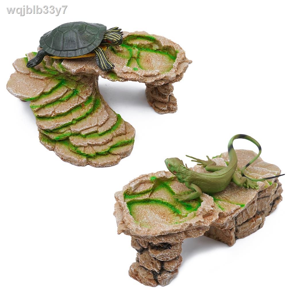 【Ready stock】Turtle Platform Turtle Basking Platform Reptile Hideout Basking Ramp Platform Reptile R