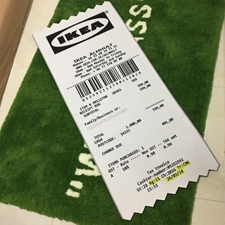 คุณภาพดี ชุดสตรีท IKEA IKEA x Virgil Abloh Joint MARKERAD ใบเสร็จรับเงิน พรมตั๋ว ขนาดเล็ก