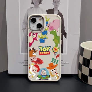 เคสโทรศัพท์มือถือ ซิลิโคน กรอบโลหะ ลาย Toy Story แฟชั่น สําหรับ iphone 14ProMax 11 13 12 7Plus 8 X XS Max