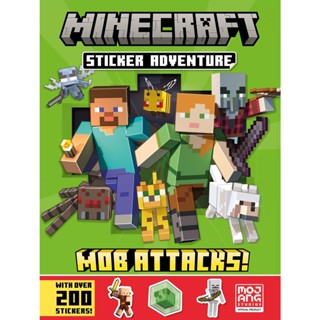 Asia Books หนังสือภาษาอังกฤษ MINECRAFT STICKER ADVENTURE: MOB ATTACKS