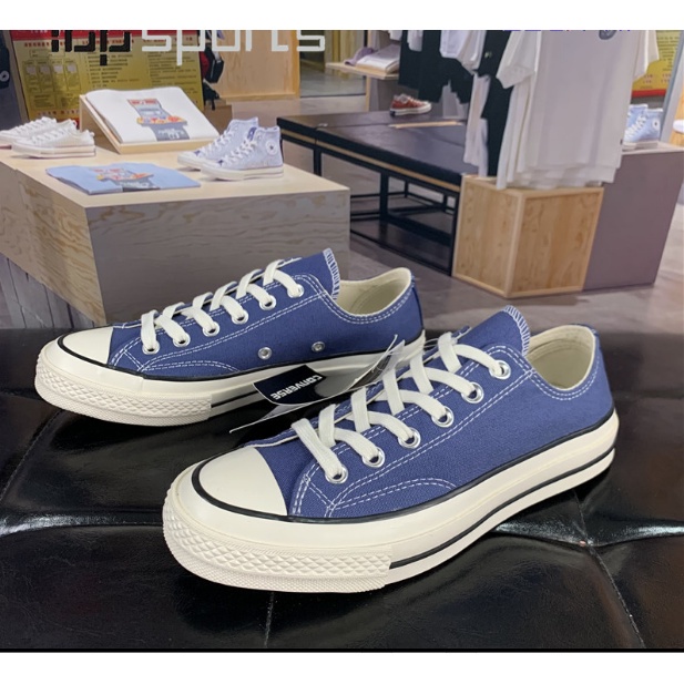 ☁Converse All Star 1970S 70 Hi Low navy blue 100% genuine recommendationรองเท้าผ้าใบผู้ชาย