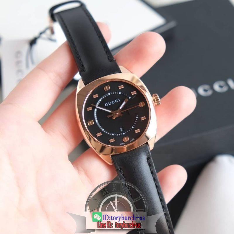41mm 12 GG2570 YA142309 unisex quartz analog watch handsome dress watch leather strap