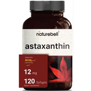 NatureBell Astaxanthin 120 Softgels Made with Astax Max Strength from MicroAlgae Natural Antioxidant for Skin Eye Health