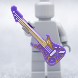 LEGO Purple Guitar Electric - LEGO เลโก้ มินิฟิกเกอร์ ตัวต่อ ของเล่น ACCESSORIES