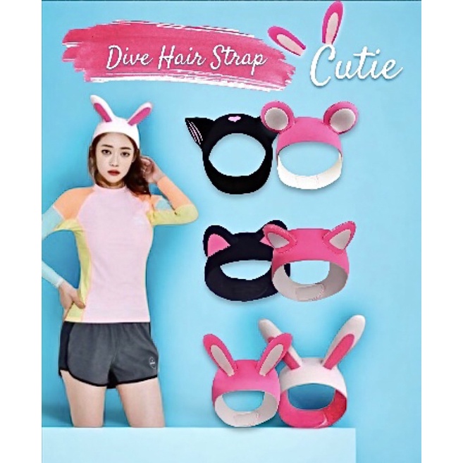 ผ้าคาดผมดำน้ำ ผ้าคาดผมแฟนซี ผ้า Neoprene Dive Hair Strap