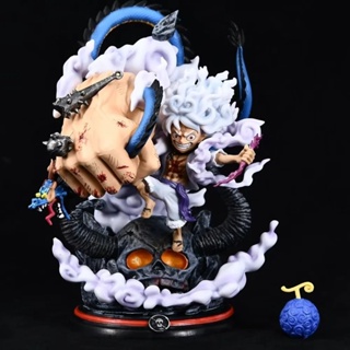 Figure One Piece [รุ่นคุณภาพสูง]GK Tianhui Ghost Island Chapter Five-speed Nika Luffy Can Illuminated Statue Model Boxed