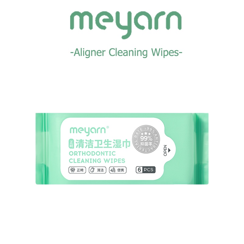 MEYARN ผ้าเช็ดทําความสะอาดฟันปลอม 36 ชิ้น/แพ็ค