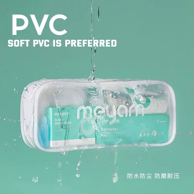 MEYARN   เดินทางแบบพกพากันน้ํา PVC ถุงเก็บสําหรับจัดฟันช่องปากที่จําเป็น